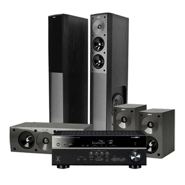 1家庭影院av功放落地音响音箱蓝牙wifi(黑色)